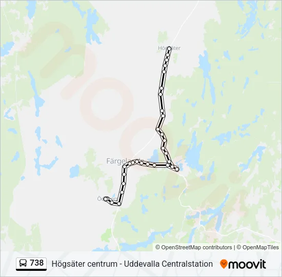 738 Bus Line Map