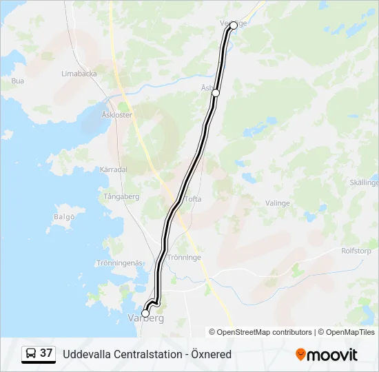 37 Bus Line Map