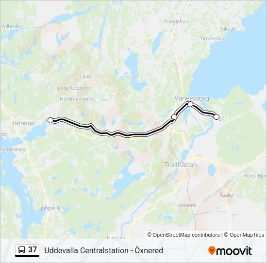 37 Bus Line Map