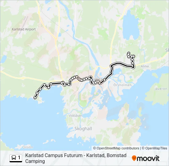 1 Bus Line Map