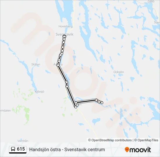 615 Bus Line Map