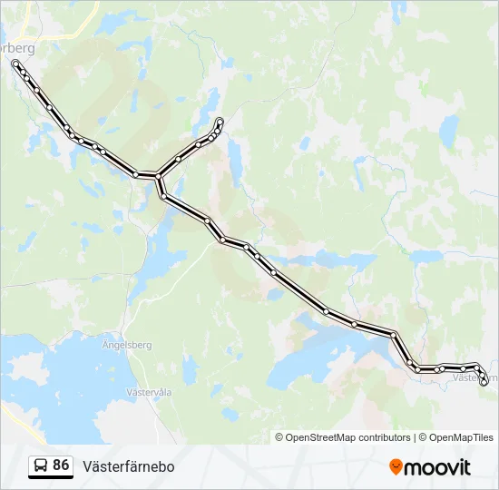 86 Bus Line Map