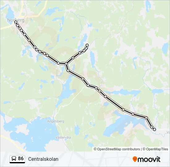 86 Bus Line Map