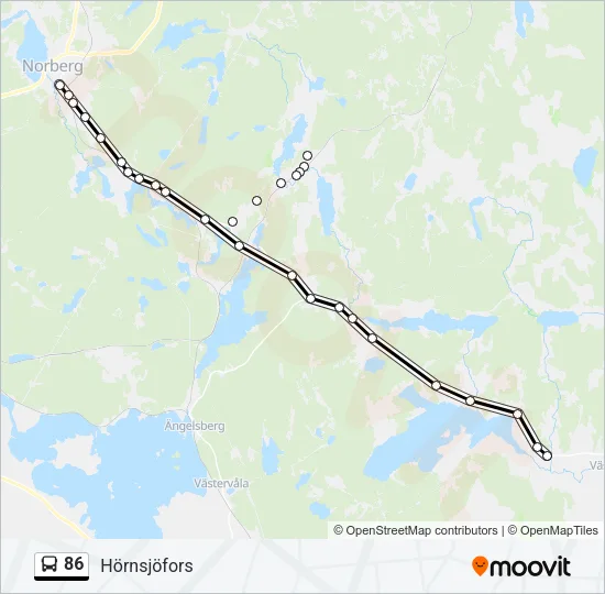 86 Bus Line Map