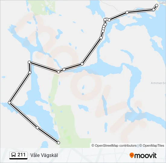 211 Bus Line Map