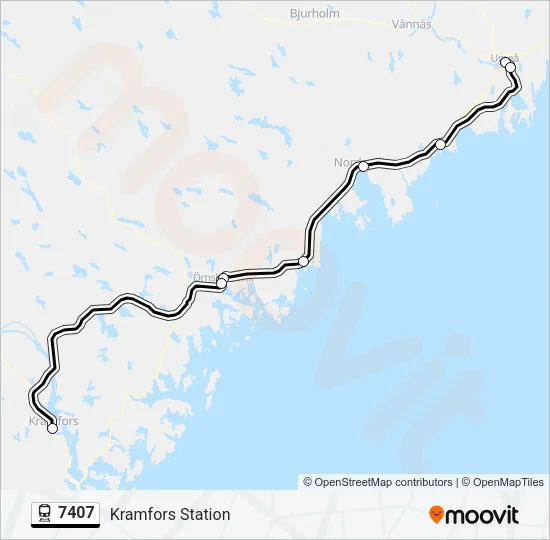 7407 Train Line Map