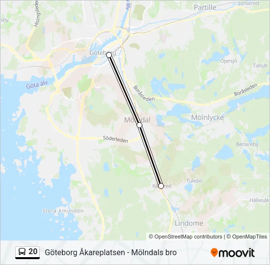 20 Bus Line Map