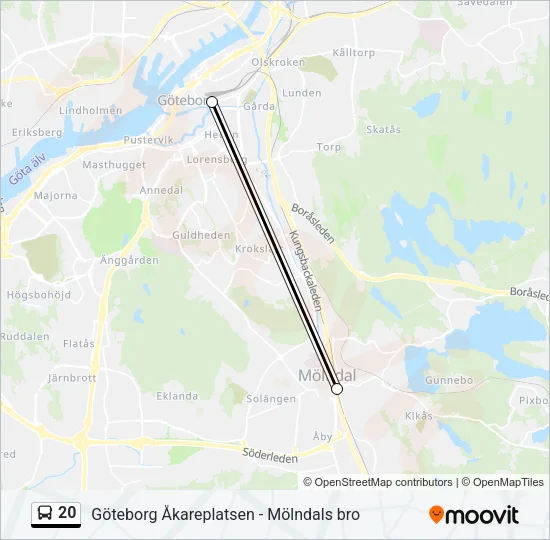 20 Bus Line Map