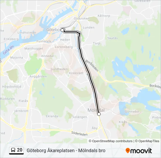 20 Bus Line Map