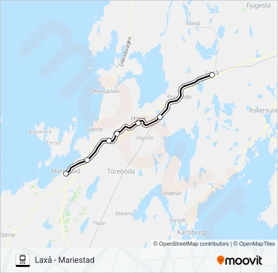 VÄSTTÅGEN  Line Map