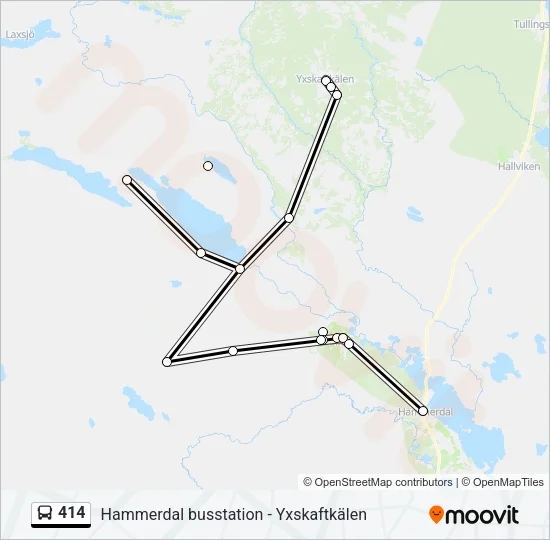 414 Bus Line Map