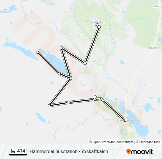 414 Bus Line Map