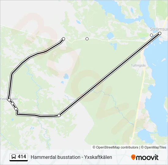 414 Bus Line Map