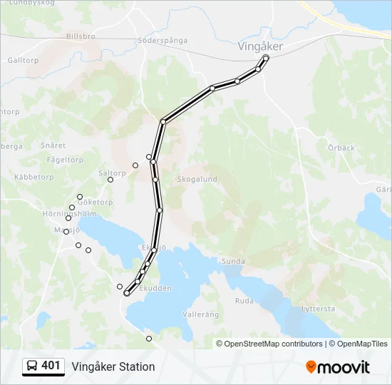 401 Bus Line Map