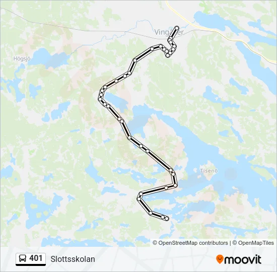 401 Bus Line Map
