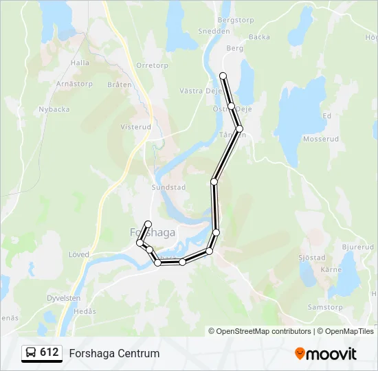 612 Bus Line Map
