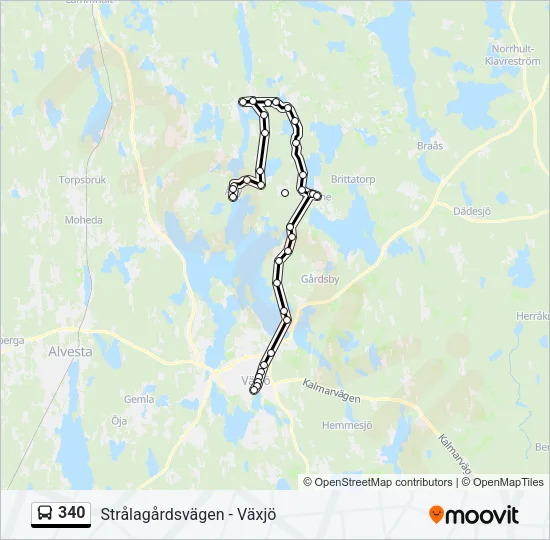 340 Bus Line Map