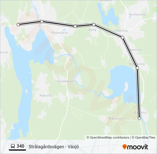 340 Bus Line Map