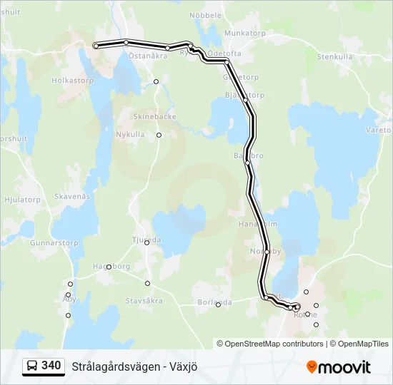 340 Bus Line Map