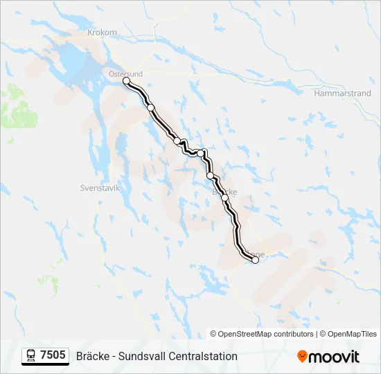 7505 Train Line Map