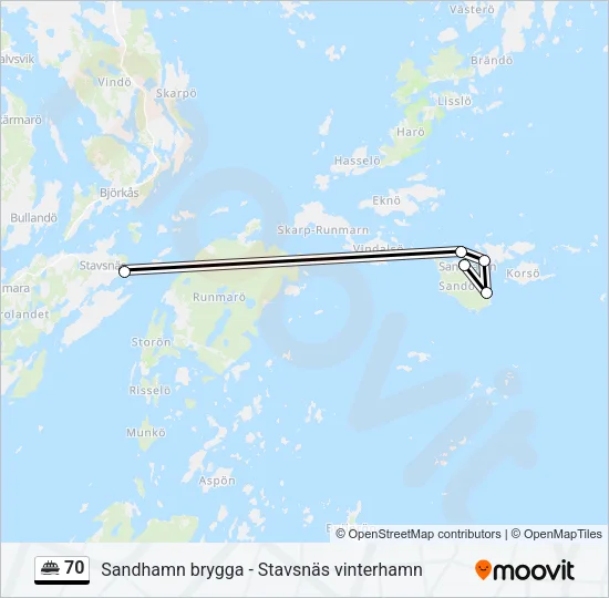 70 Ferry Line Map