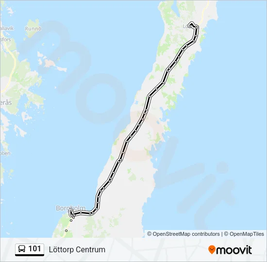 101 Bus Line Map