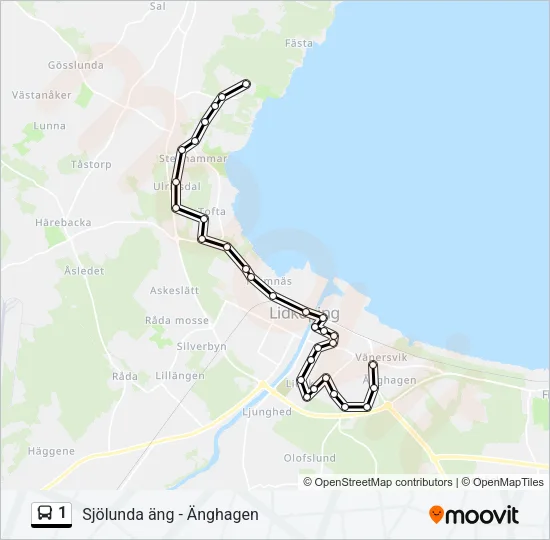 1 Bus Line Map