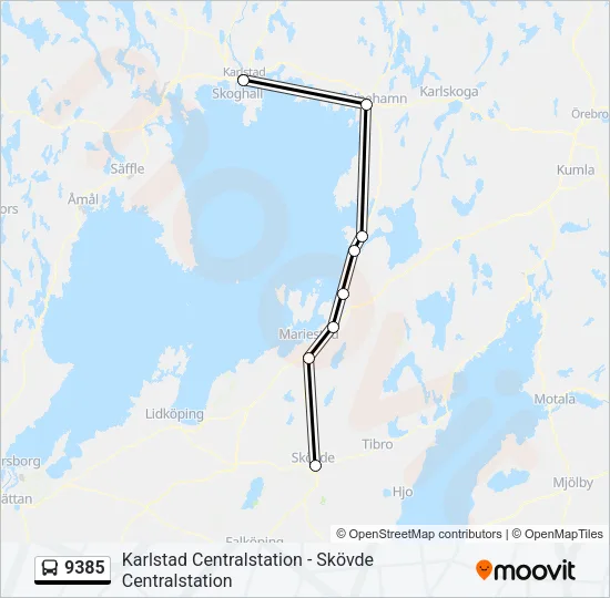 9385 Bus Line Map