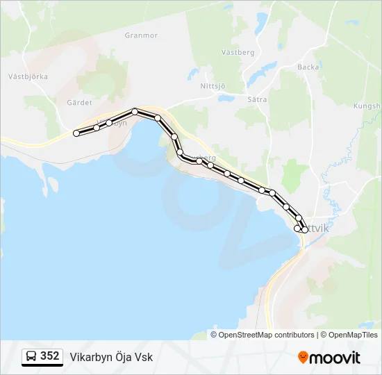 352 Bus Line Map