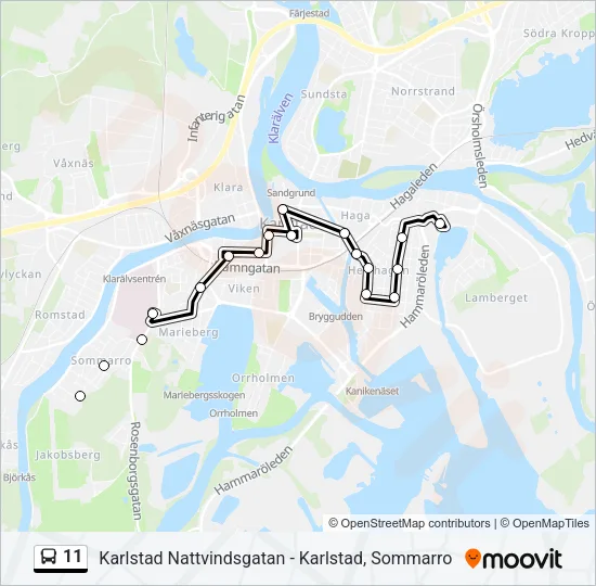11 Bus Line Map