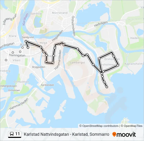 11 Bus Line Map