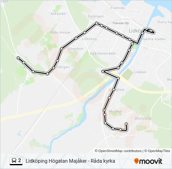 2 Bus Line Map