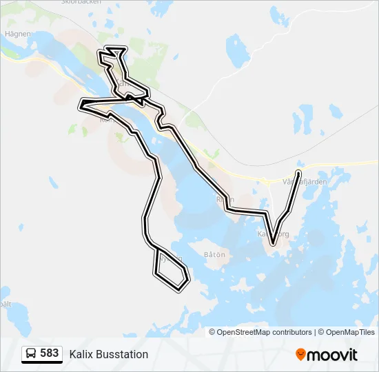 583 Bus Line Map
