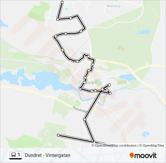 1 Bus Line Map
