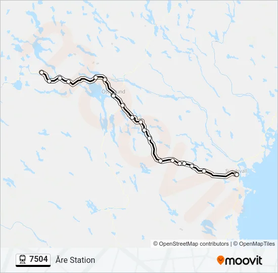 7504 tåg Linje karta