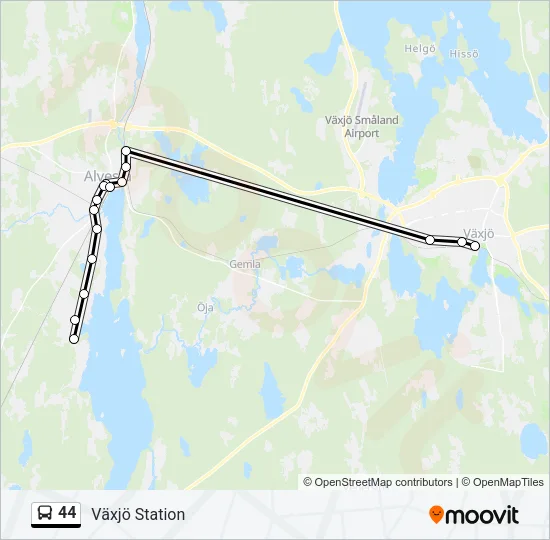 44 Bus Line Map