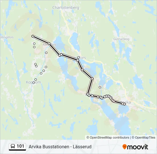 101 Bus Line Map