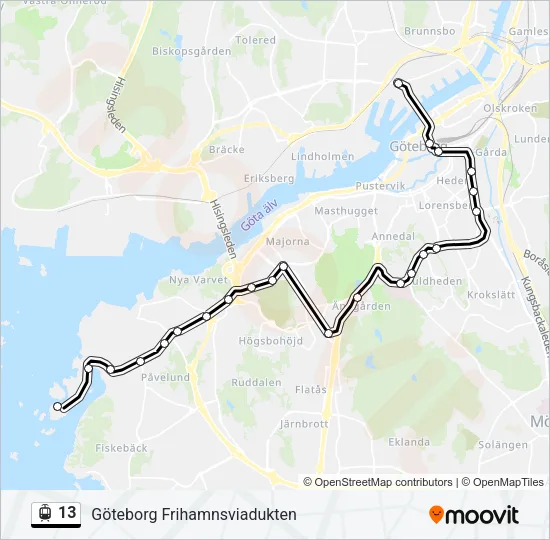 13 Light Rail Line Map