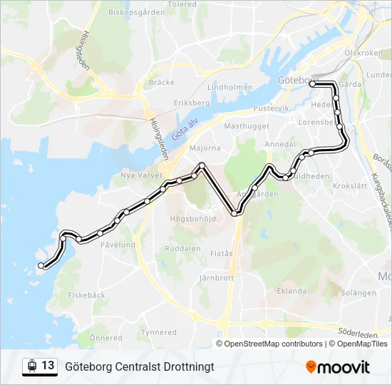 13 Light Rail Line Map