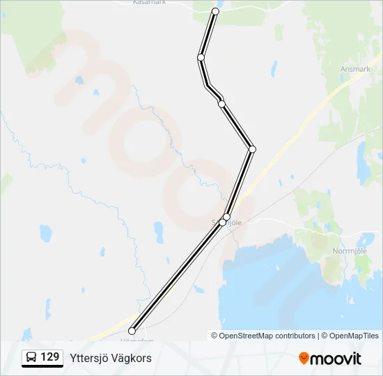 129 Bus Line Map