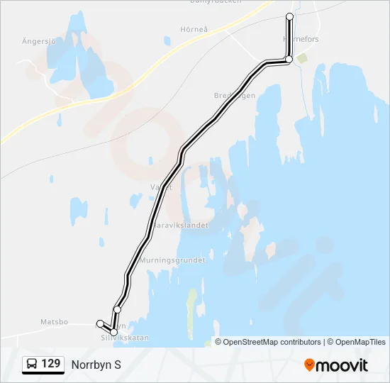 129 Bus Line Map