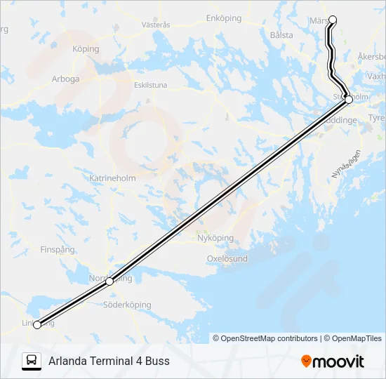 VY EXPRESS Bus Line Map