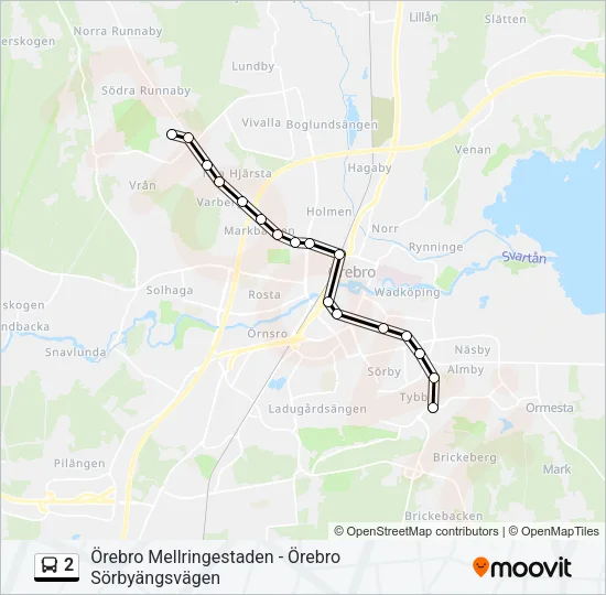 2 Bus Line Map