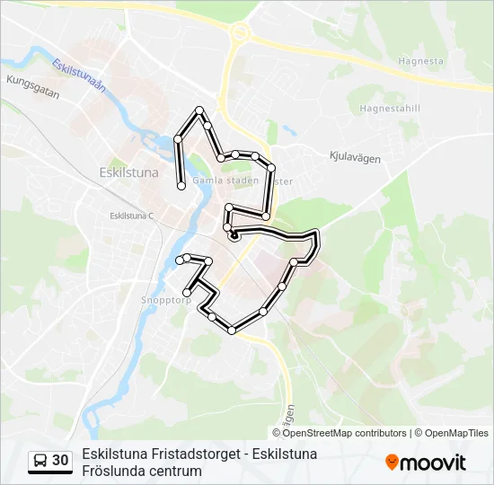 30 Bus Line Map