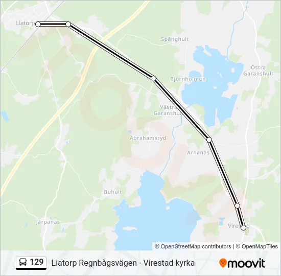 129 Bus Line Map