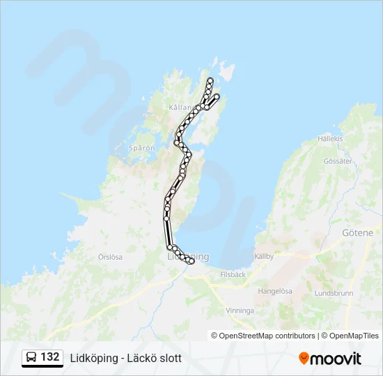 132 Bus Line Map