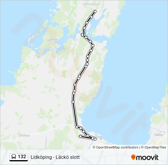 132 Bus Line Map