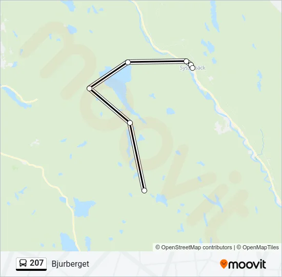 207 Bus Line Map