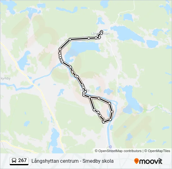 267 Bus Line Map