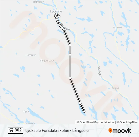 302 Bus Line Map